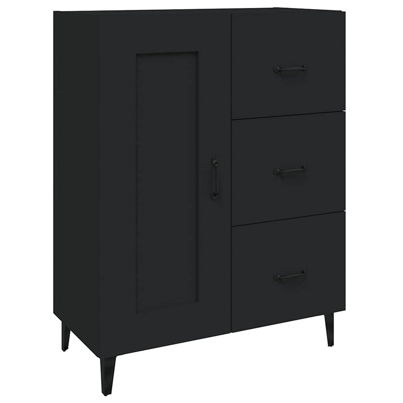 Dulap, negru, 69,5x34x90 cm, lemn prelucrat