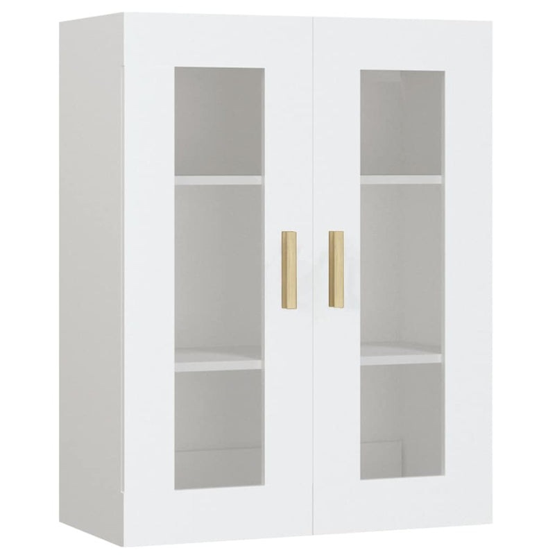 Dulap de perete suspendat, alb, 69,5x34x90 cm