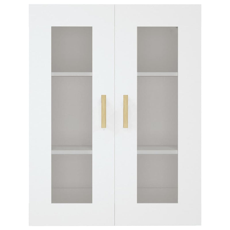 Dulap de perete suspendat, alb, 69,5x34x90 cm