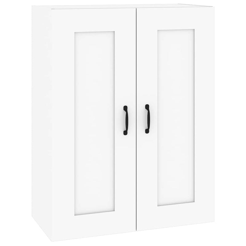 Dulap de perete suspendat, alb, 69,5x32,5x90 cm