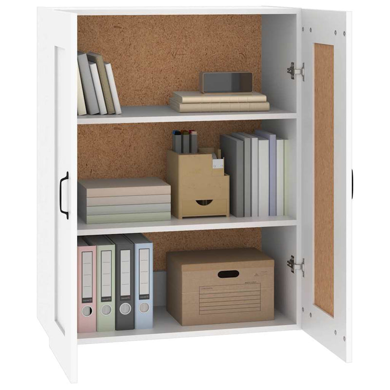 Dulap de perete suspendat, alb, 69,5x32,5x90 cm