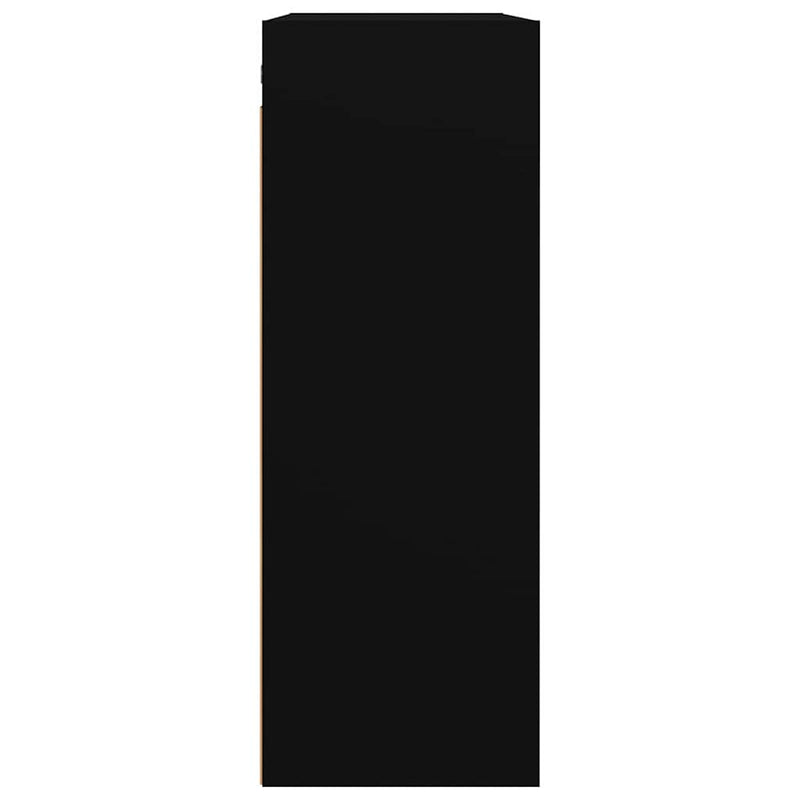Dulap de perete suspendat, negru, 69,5x32,5x90 cm