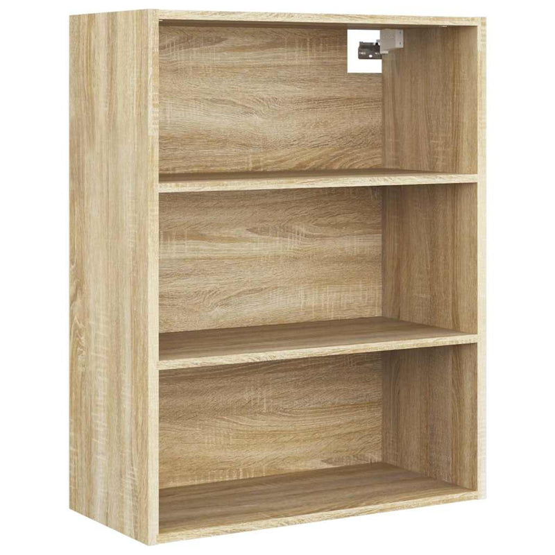 Dulap de perete suspendat, stejar sonoma, 69,5x32,5x90 cm
