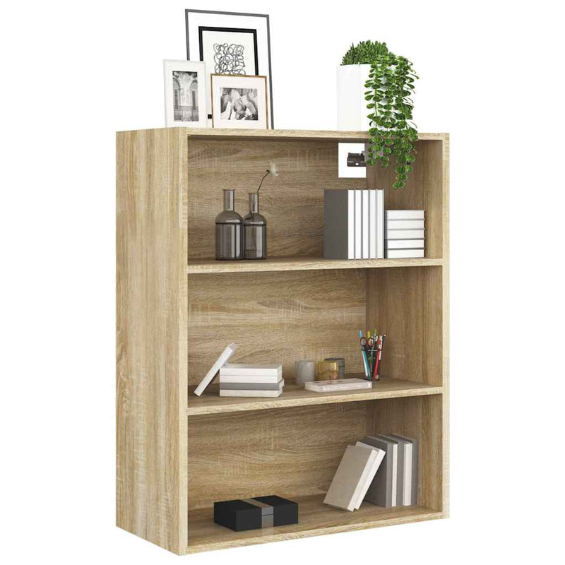 Dulap de perete suspendat, stejar sonoma, 69,5x32,5x90 cm