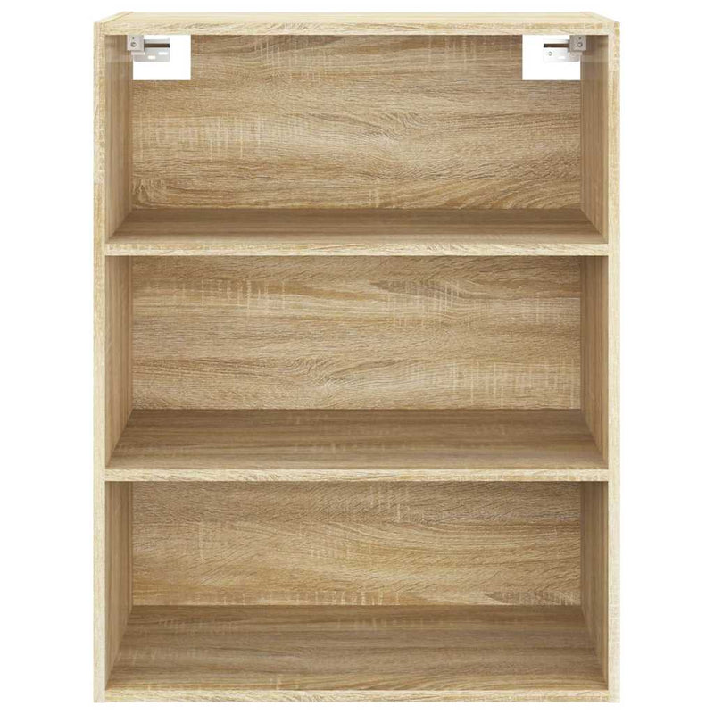 Dulap de perete suspendat, stejar sonoma, 69,5x32,5x90 cm