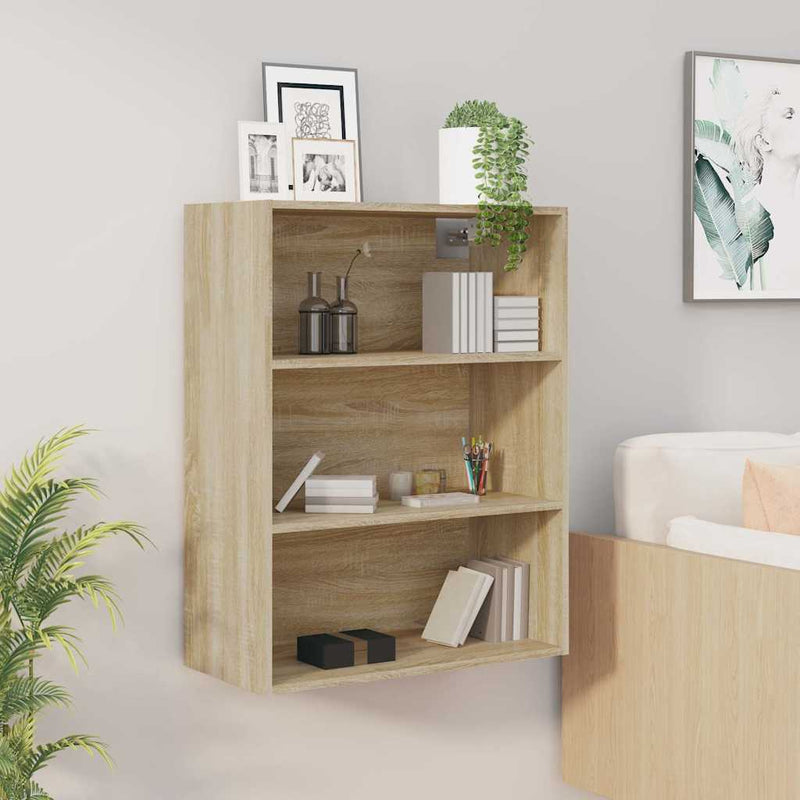 Dulap de perete suspendat, stejar sonoma, 69,5x32,5x90 cm