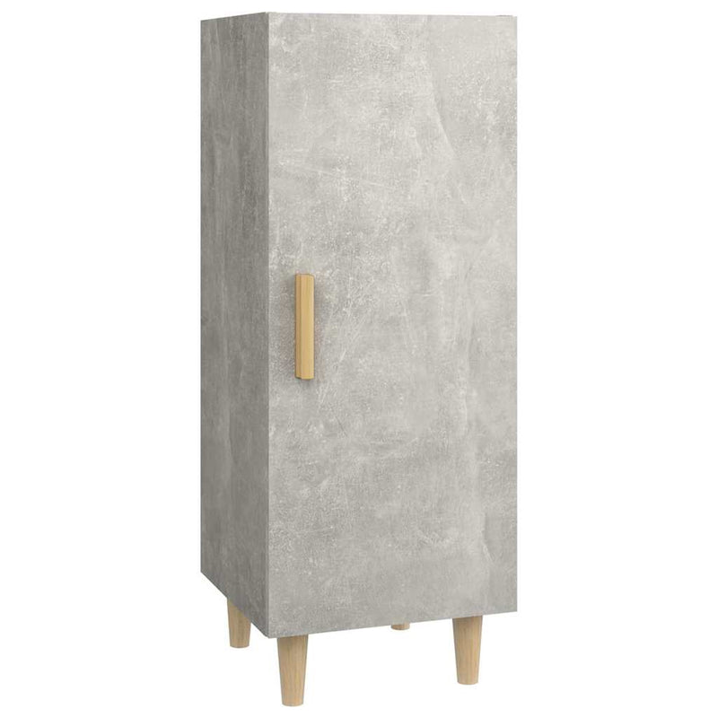 Servantă, gri beton, 34,5x34x90 cm, lemn compozit