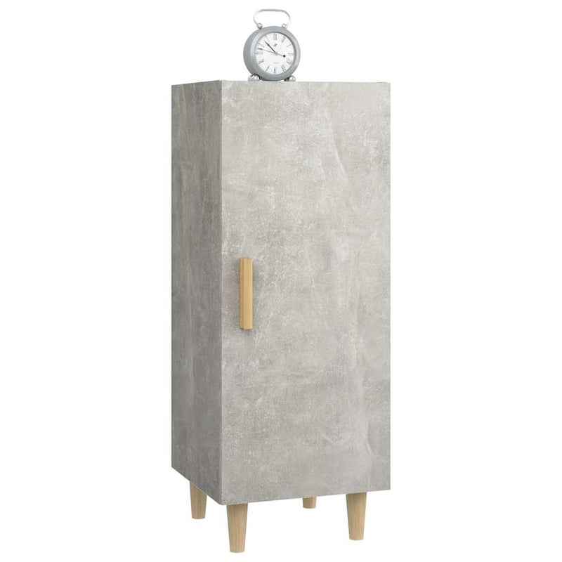 Servantă, gri beton, 34,5x34x90 cm, lemn compozit
