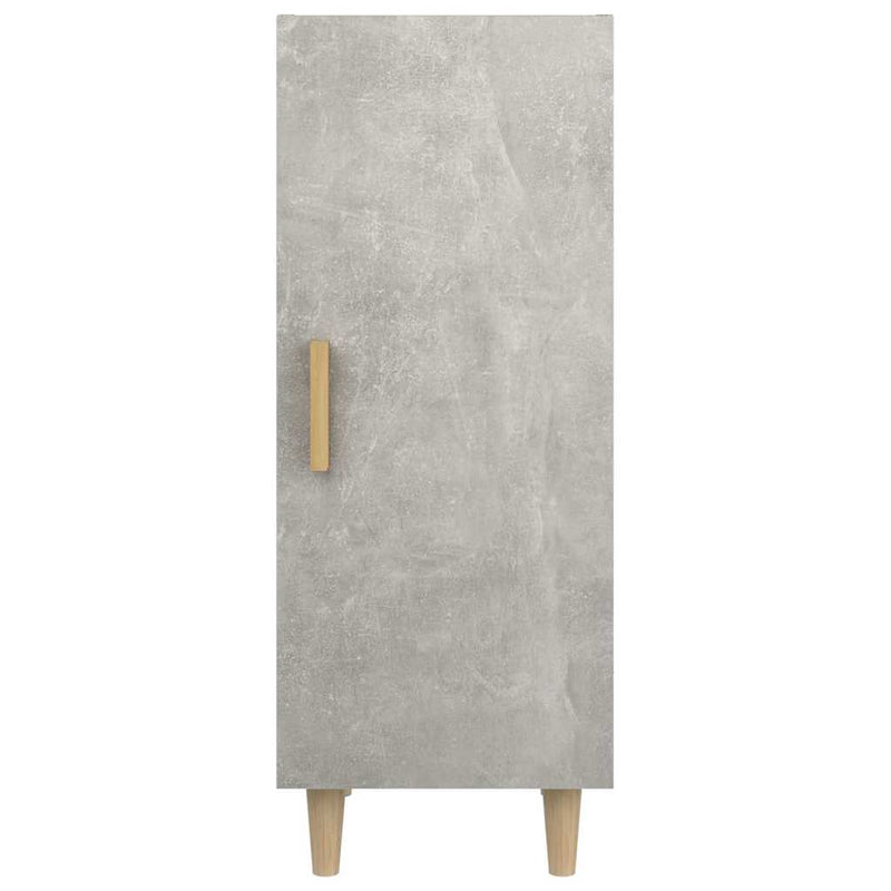 Servantă, gri beton, 34,5x34x90 cm, lemn compozit