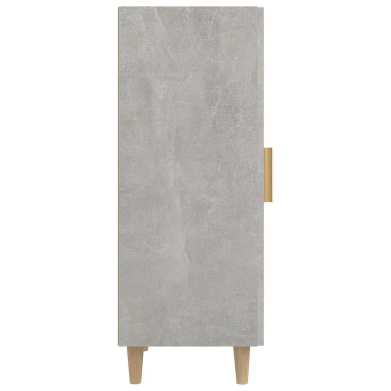 Servantă, gri beton, 34,5x34x90 cm, lemn compozit