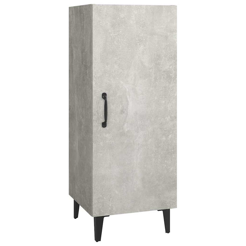 Servantă, gri beton, 34,5x34x90 cm, lemn compozit