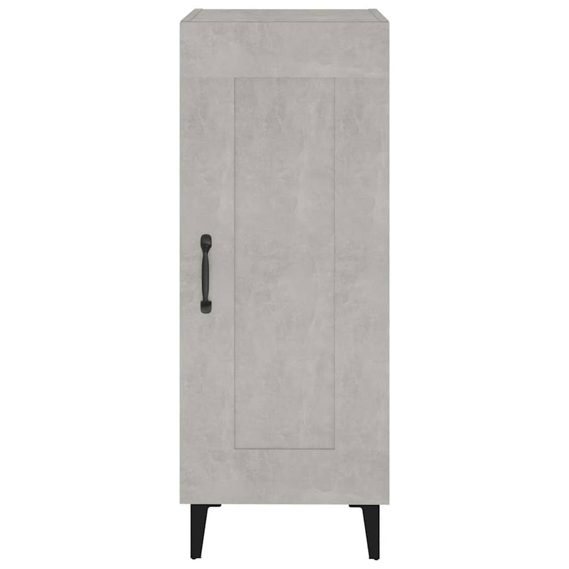 Servantă, gri beton, 34,5x34x90 cm, lemn compozit
