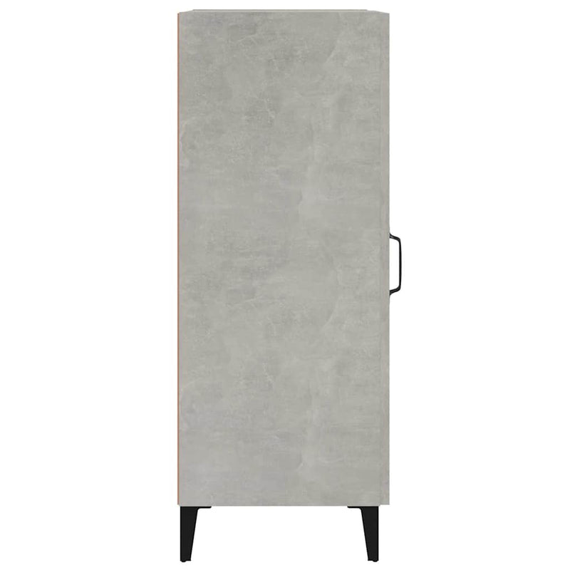 Servantă, gri beton, 34,5x34x90 cm, lemn compozit