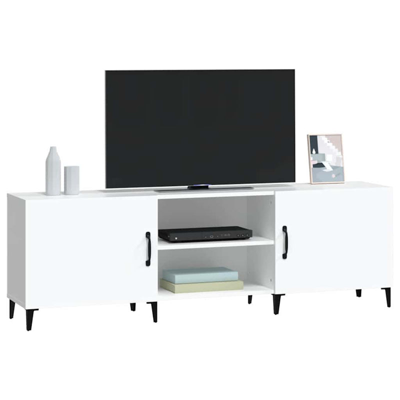 Comodă TV, alb, 150x30x50 cm, lemn compozit