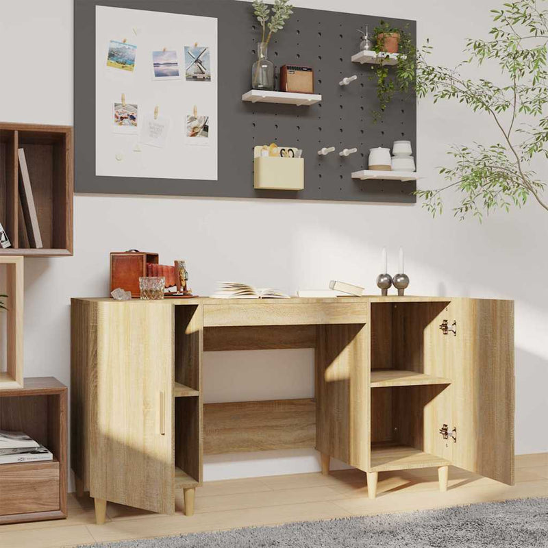 Birou, stejar sonoma, 140x50x75 cm, lemn compozit