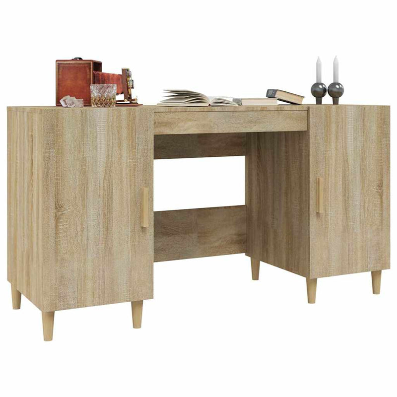 Birou, stejar sonoma, 140x50x75 cm, lemn compozit