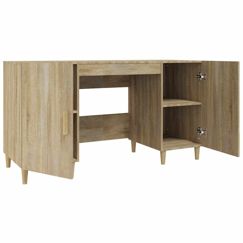 Birou, stejar sonoma, 140x50x75 cm, lemn compozit