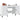 Birou, alb, 140x50x75 cm, lemn compozit