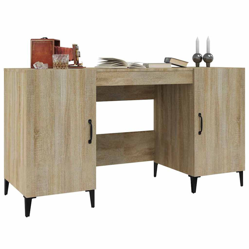 Birou, stejar sonoma, 140x50x75 cm, lemn compozit