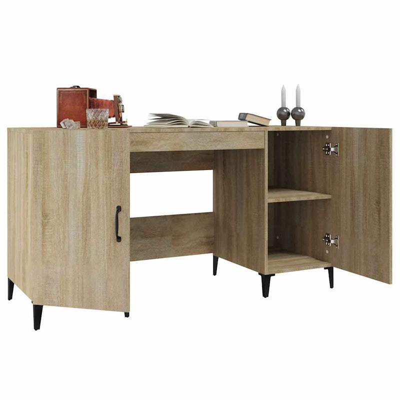 Birou, stejar sonoma, 140x50x75 cm, lemn compozit