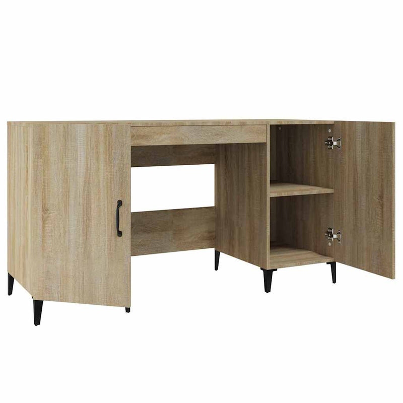 Birou, stejar sonoma, 140x50x75 cm, lemn compozit