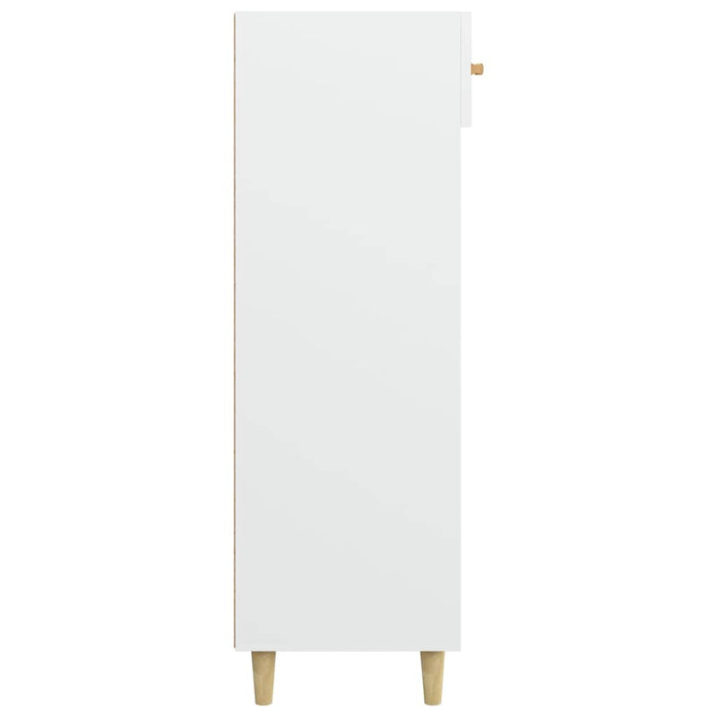 Pantofar, alb, 60x35x105 cm, lemn compozit