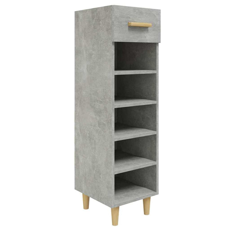 Pantofar, gri beton, 30x35x105 cm, lemn compozit
