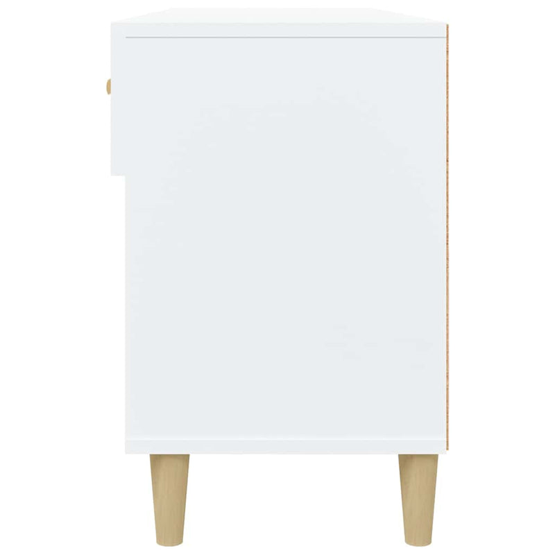 Pantofar, alb, 102x35x55 cm, lemn compozit