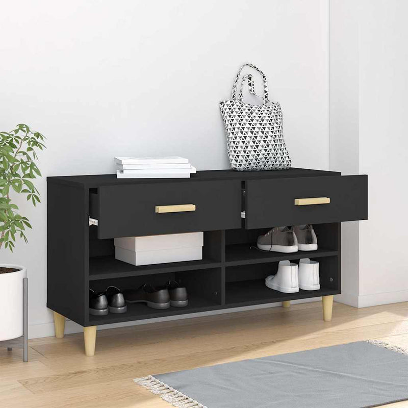 Pantofar, negru, 102x35x55 cm, lemn compozit