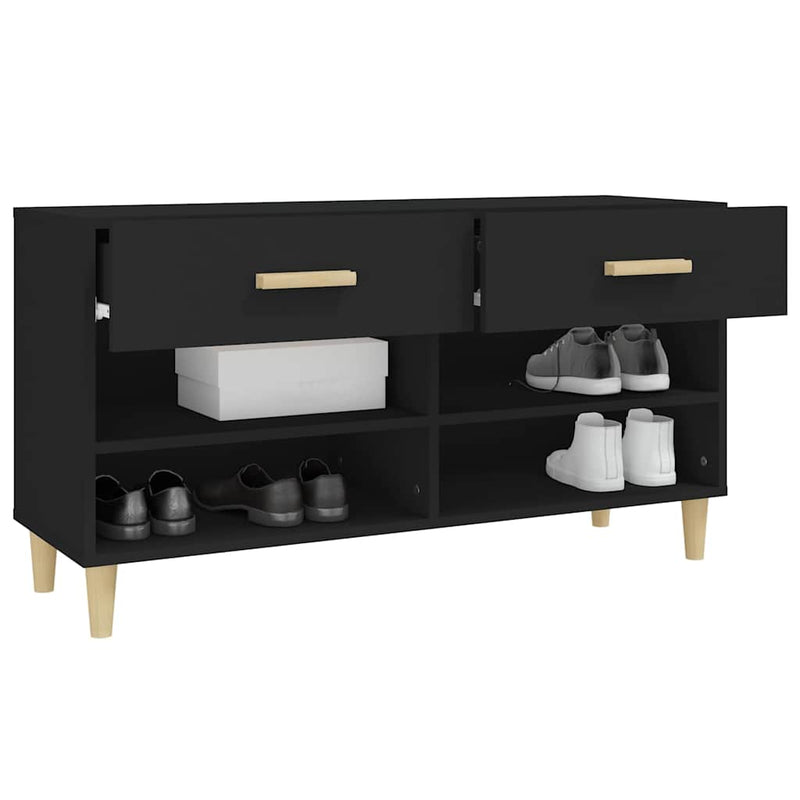 Pantofar, negru, 102x35x55 cm, lemn compozit