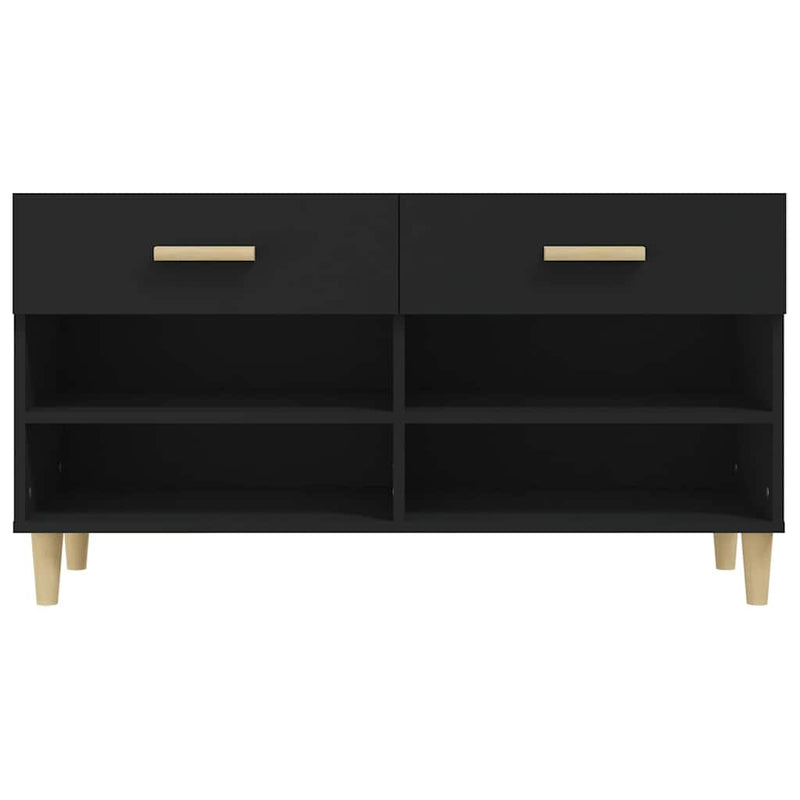 Pantofar, negru, 102x35x55 cm, lemn compozit