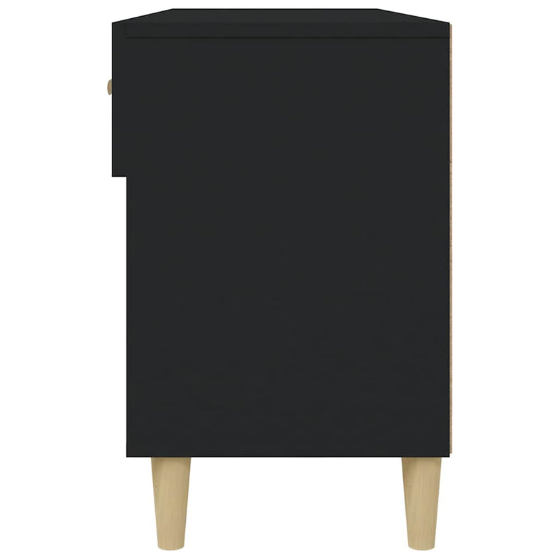 Pantofar, negru, 102x35x55 cm, lemn compozit