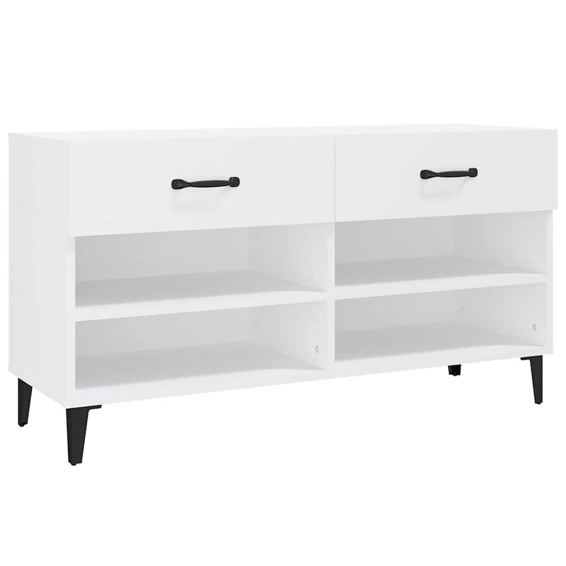 Pantofar, alb, 102x35x55 cm, lemn compozit
