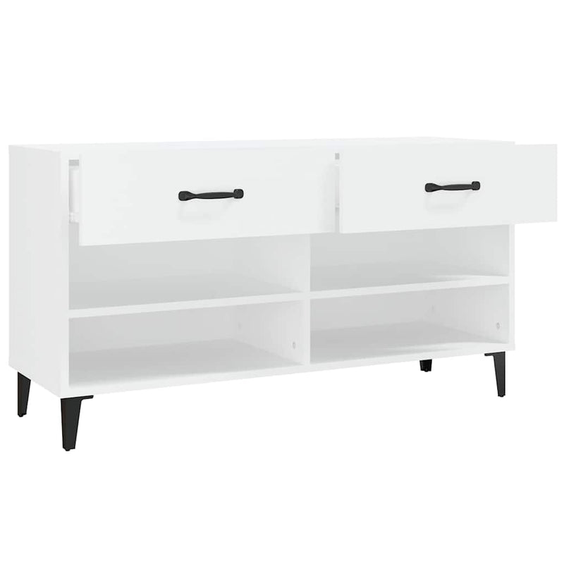 Pantofar, alb, 102x35x55 cm, lemn compozit