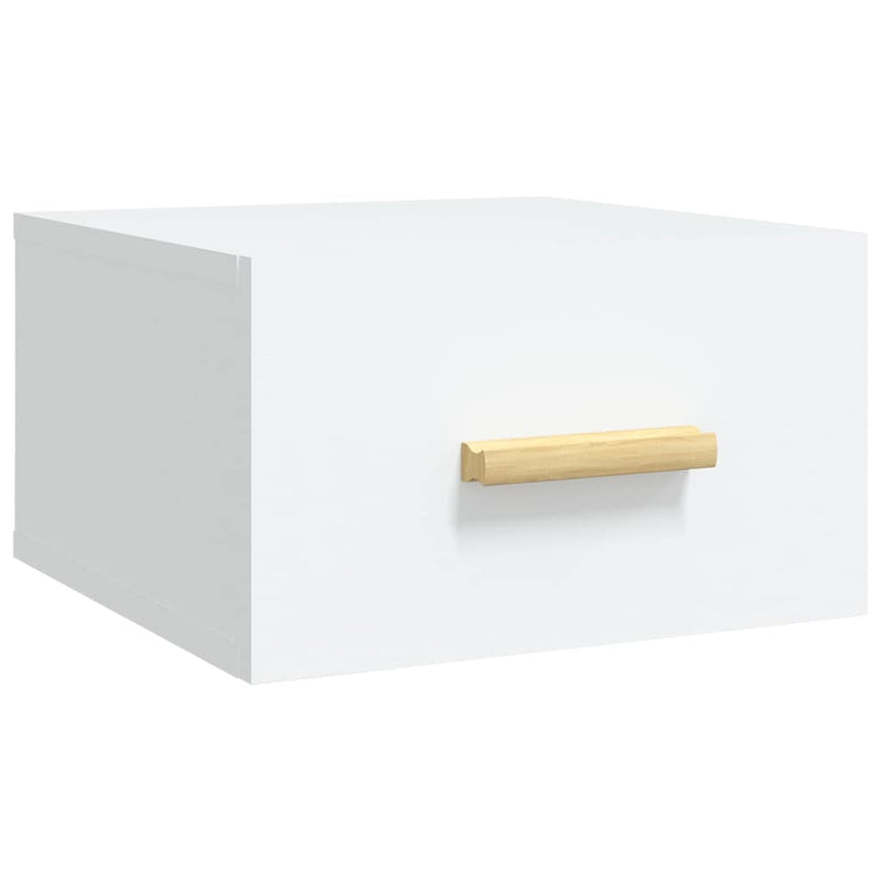 Noptiere de perete, 2 buc., alb, 35x35x20 cm
