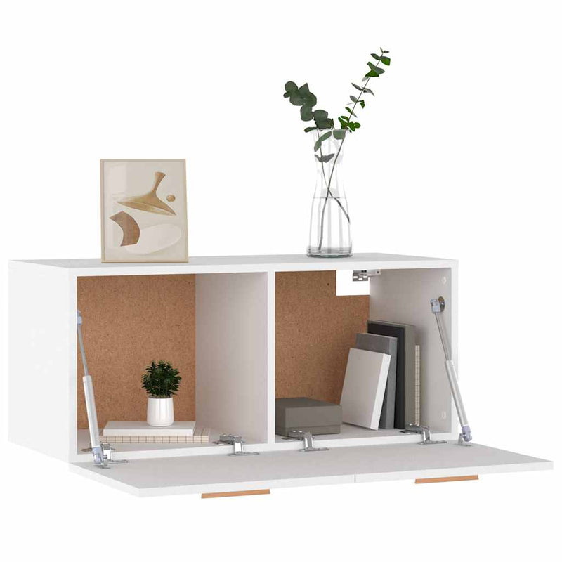 Dulap de perete, alb, 80x35x36,5 cm, lemn compozit