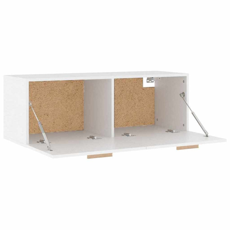 Dulap de perete, alb, 100x36,5x35 cm, lemn prelucrat