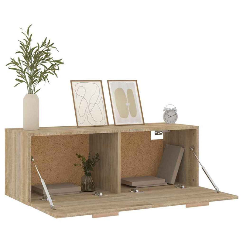 Dulap de perete, stejar sonoma, 100x36,5x35 cm, lemn prelucrat