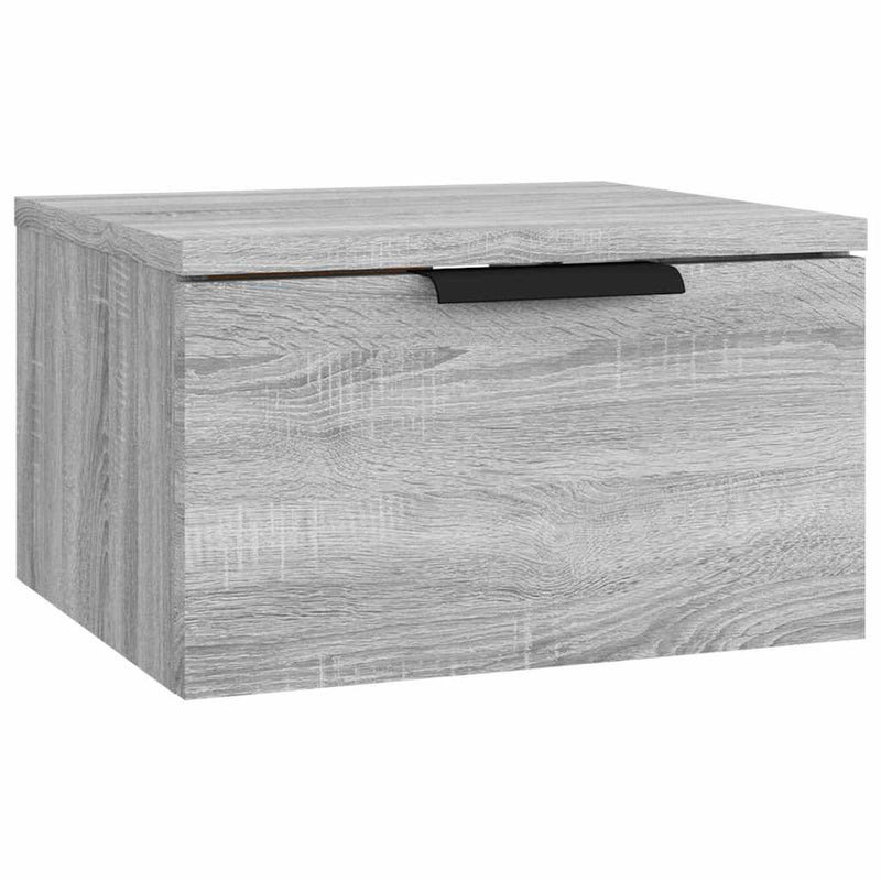 Noptiere de perete, 2 buc., gri sonoma, 34x30x20 cm