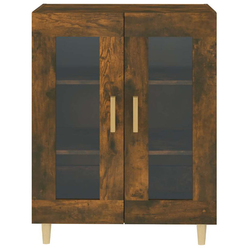 Dulap, stejar fumuriu, 69,5x34x90 cm, lemn compozit