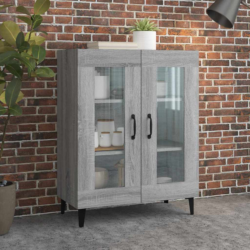 Dulap, gri sonoma, 69,5x34x90 cm, lemn compozit