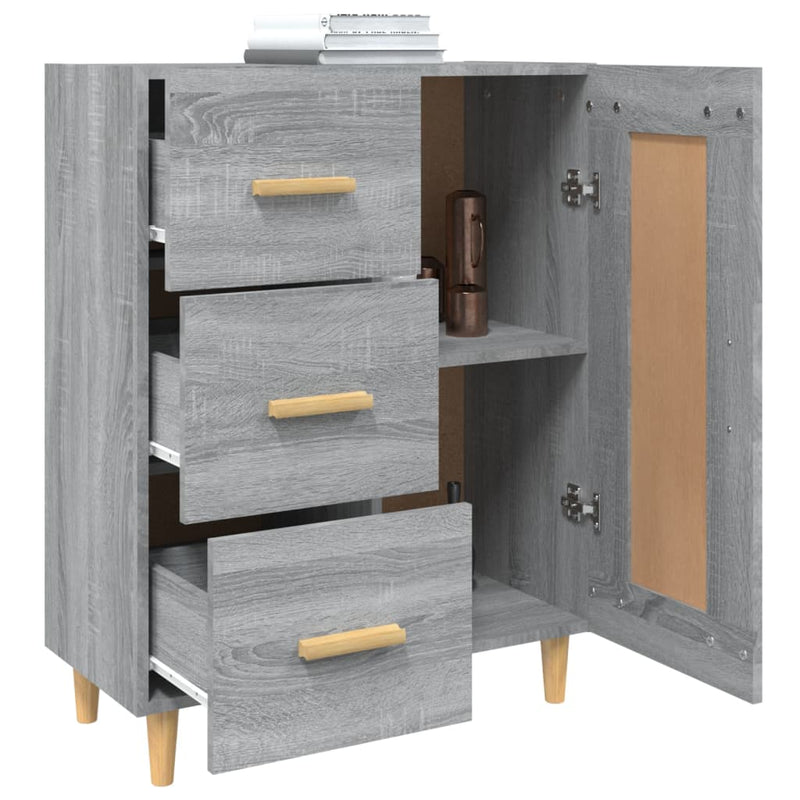 Dulap, gri sonoma, 69,5x34x90 cm, lemn compozit