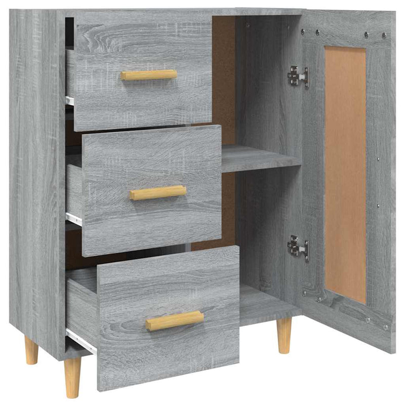 Dulap, gri sonoma, 69,5x34x90 cm, lemn compozit