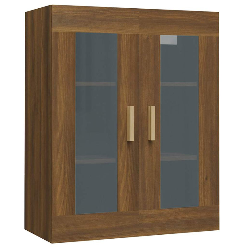Dulap de perete suspendat, stejar maro, 69,5x34x90 cm
