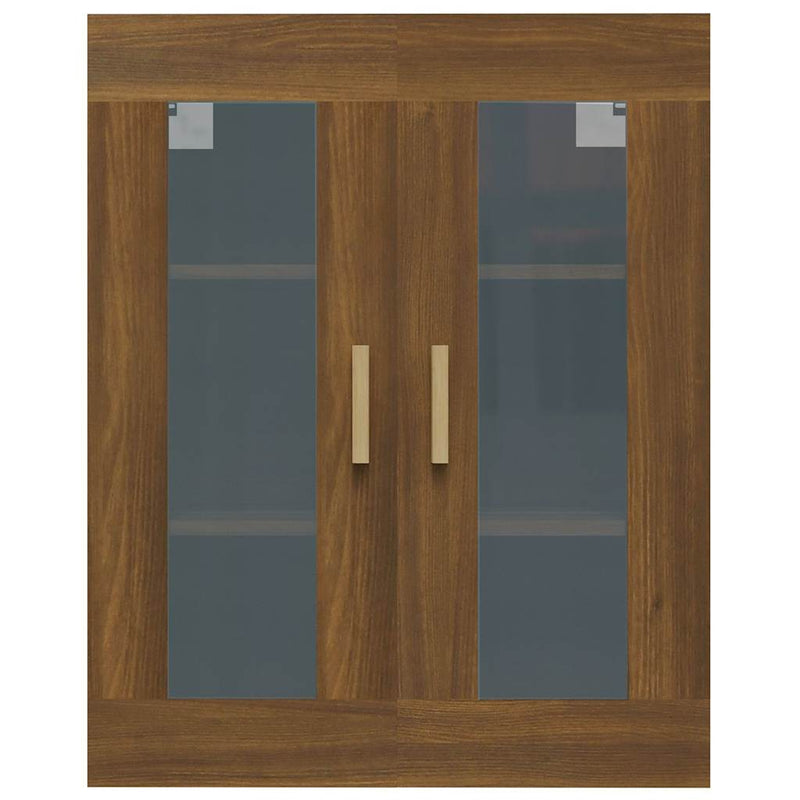 Dulap de perete suspendat, stejar maro, 69,5x34x90 cm