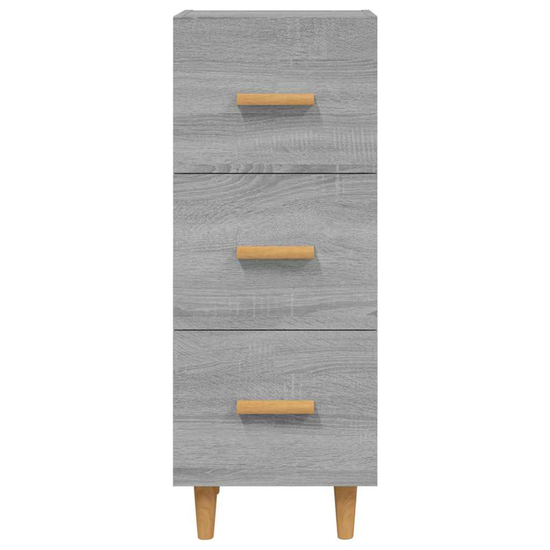 Servantă, gri sonoma, 34,5x34x90 cm, lemn compozit