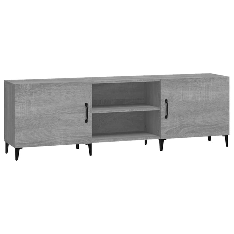 Comodă TV, gri sonoma, 150x30x50 cm, lemn compozit