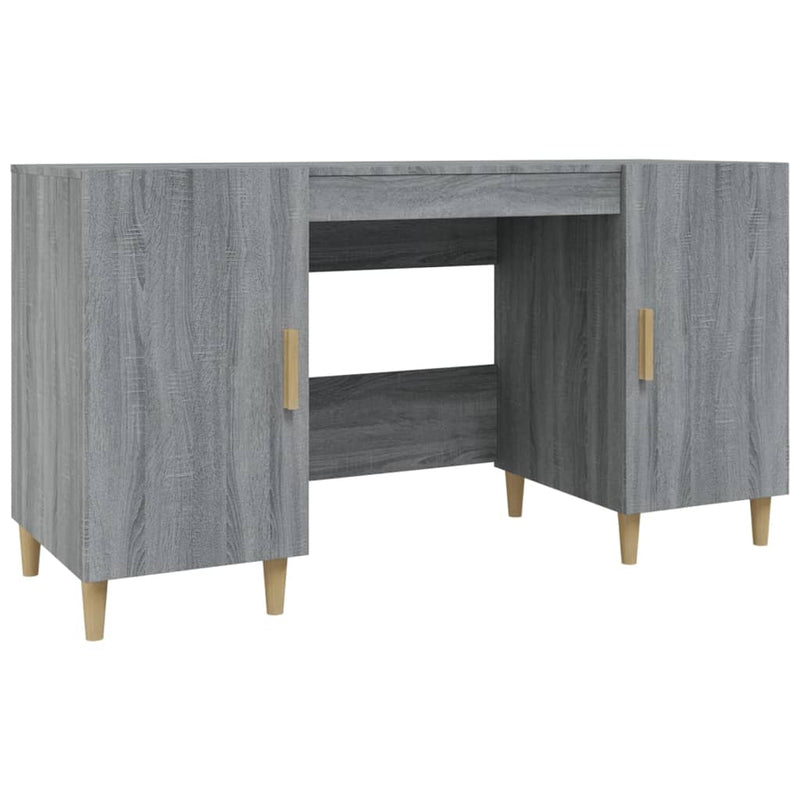 Birou, gri sonoma, 140x50x75 cm, lemn compozit