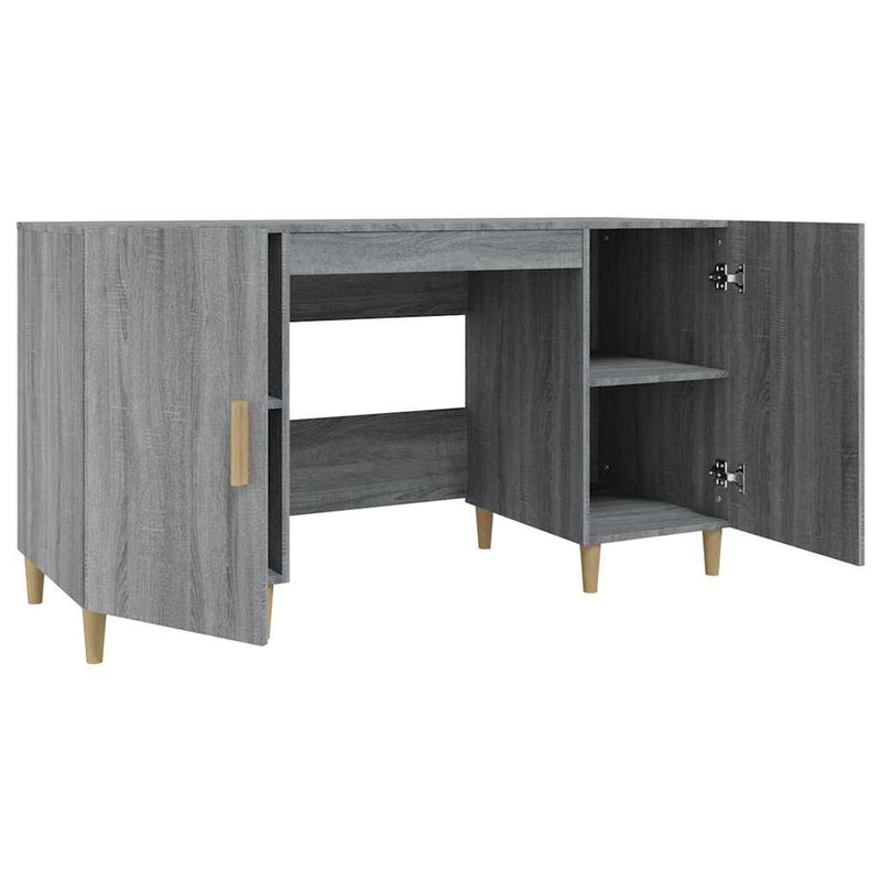 Birou, gri sonoma, 140x50x75 cm, lemn compozit