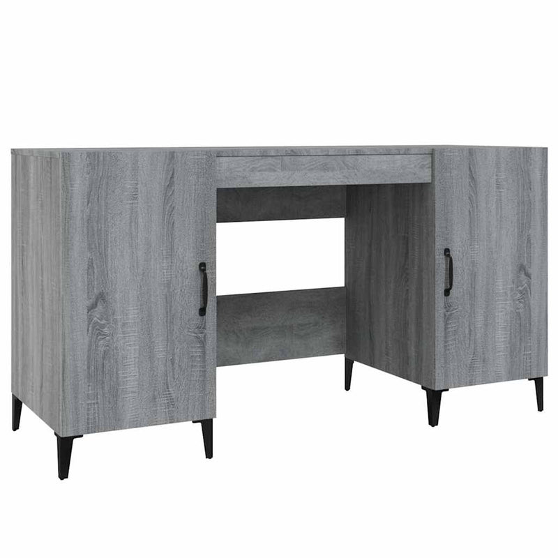 Birou, gri sonoma, 140x50x75 cm, lemn compozit